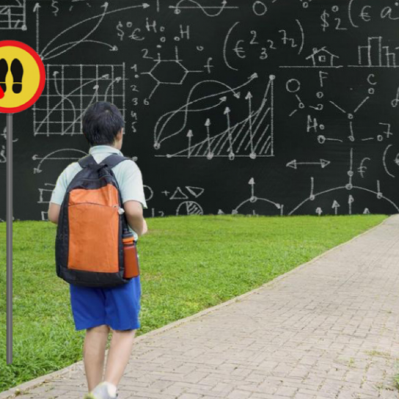 Estudiante en la calle 