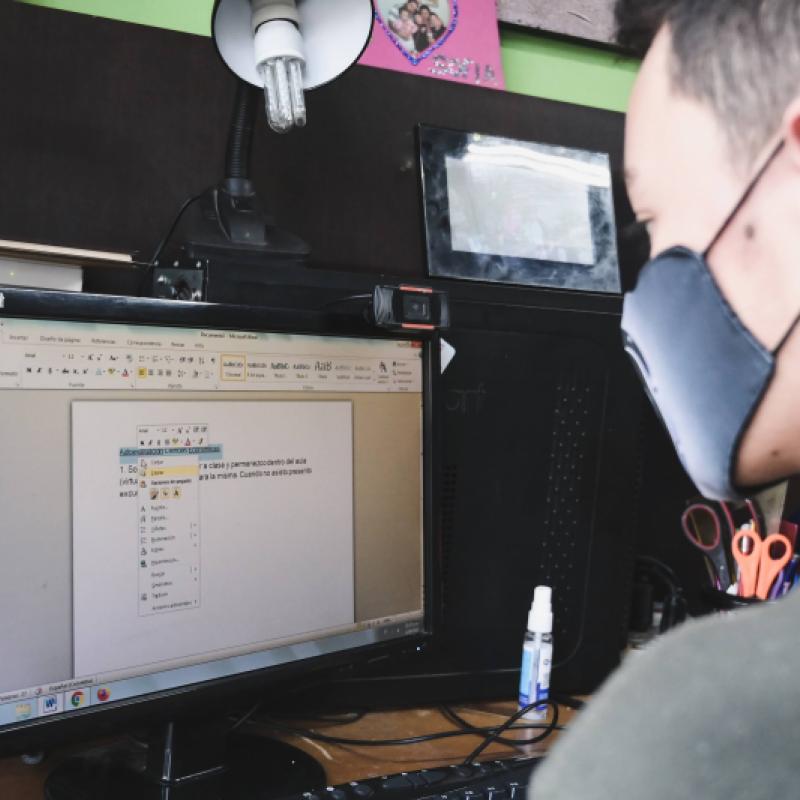 estudiante desde casa 